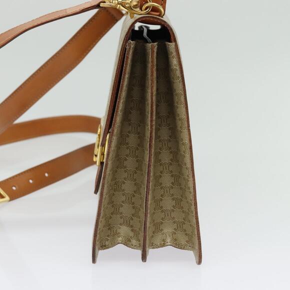 CELINE Macadam Canvas Hand Bag Pvc Beige Gold - Picture 5 of 13